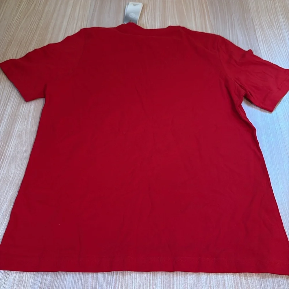 Adidas tee shirt regular fit red white NWT